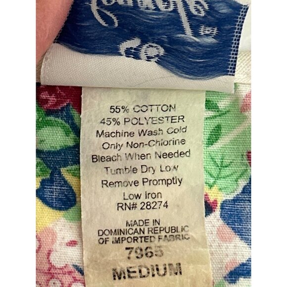 Vintage Carole Patchwork Floral Snap Front Vest Bright Colors, Size Medium - Picture 5 of 8